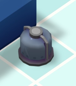 Een Basisfilter rechts naast een Aquarium (de Aquariumwand is links zichtbaar).