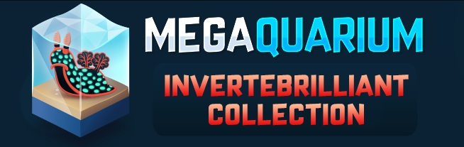 Het Invertebrilliant Collection-logo (een Neonslak) naast de tekst 'Megaquarium'. Onder de tekst staat de naam van dit pakket.