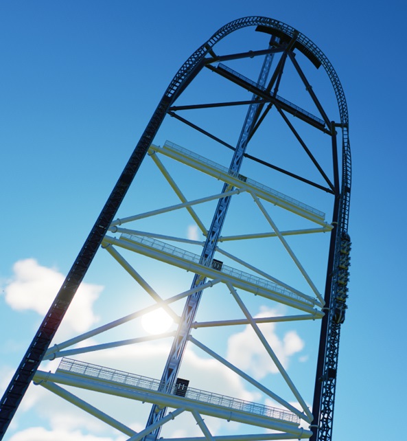 De Energy Coaster gaat de 'top hat' in. Vermaak op - letterlijk - hoog niveau.
