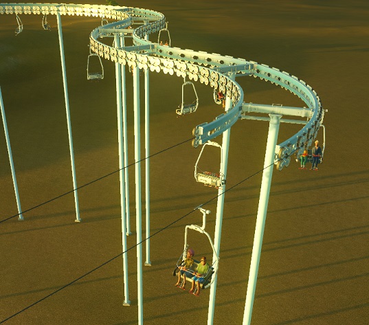 De Chairlift Skies in Planet Coaster