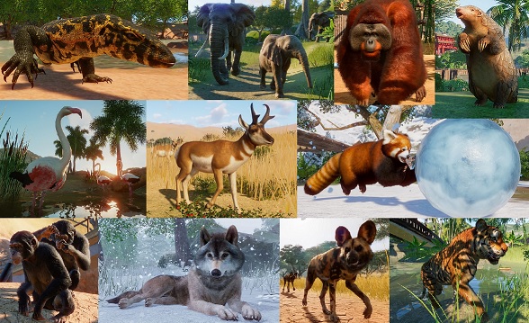 Apen, herkauwers, roofdieren, hagedissen, ... ze zijn er allemaal in Planet Zoo!