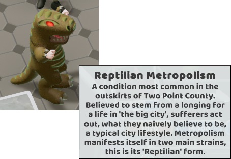 Wie eruitziet als Godzilla, heeft Reptilian Metropolism.