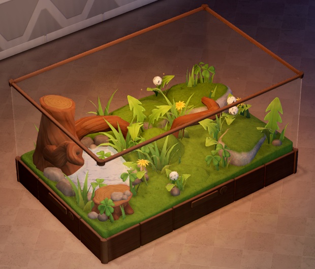 Een Large Terrarium ingericht als Grasland.