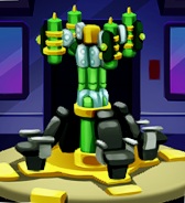 Een Beautification Beam staat opgesteld in een donkere ruimte.