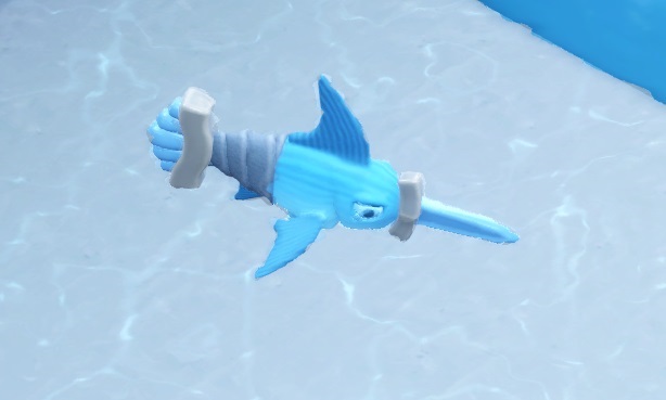 Een Sword Fish in zijn Aquarium. Zijn snuit is een zwaardlemmet; zijn staart is het gevest.