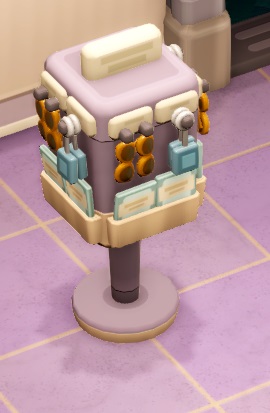 De Trinket Stand is een draaibare, vierzijdige balk met allerlei kleine souvenirs aan de zijvlakken opgehangen.