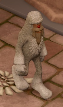 Een Yeti met witte vacht loopt door het Museum.